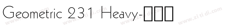 Geometric 231 Heavy字体转换
